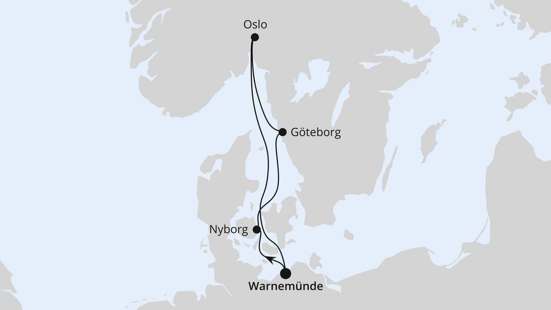 Kurzreise nach Skandinavien ab Warnemünde