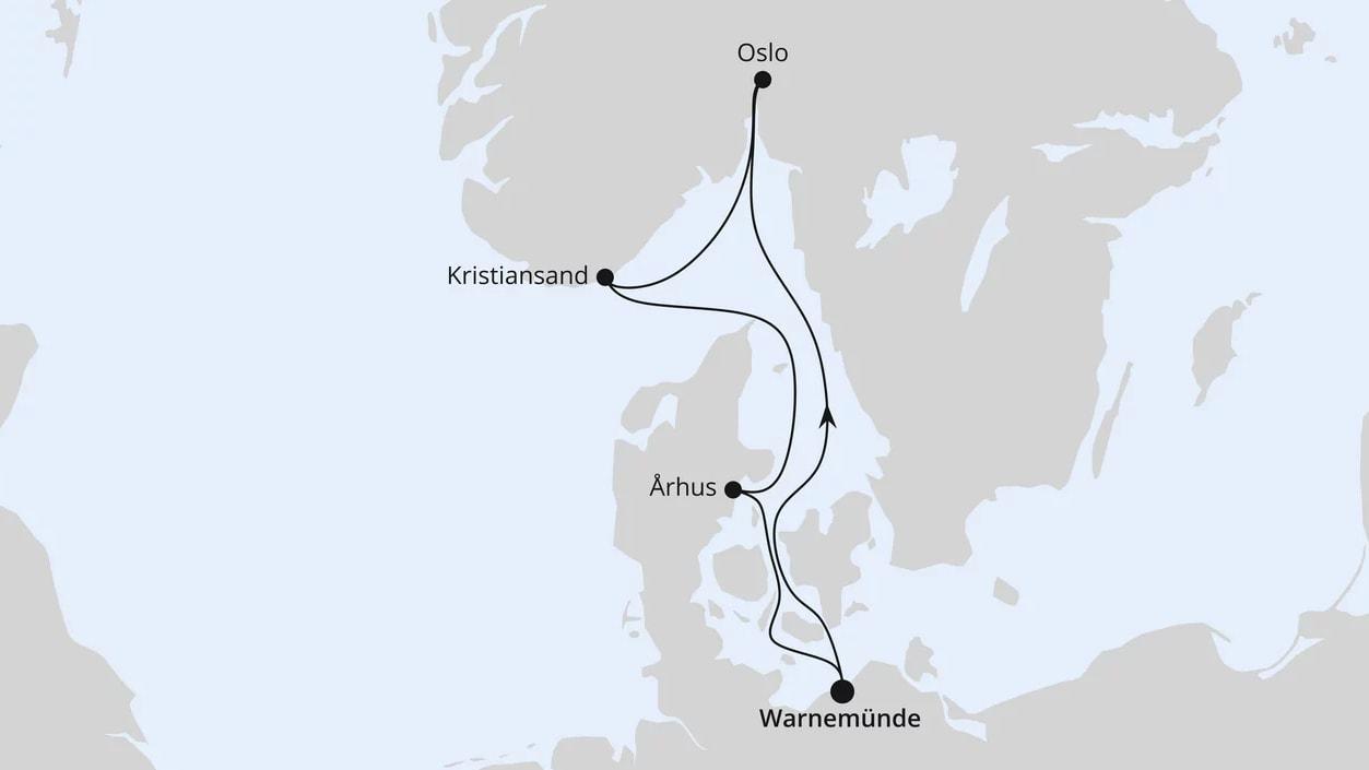 Kurzreise nach Skandinavien ab Warnemünde