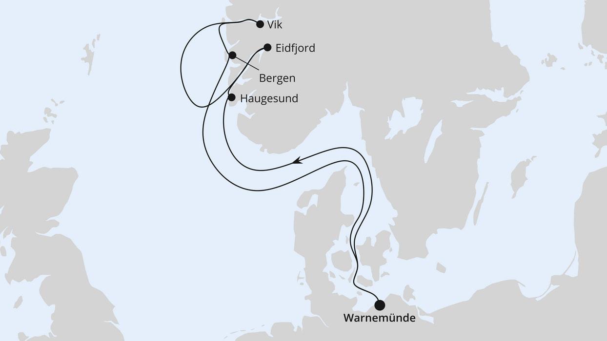 Norwegens Fjorde ab Warnemünde 1