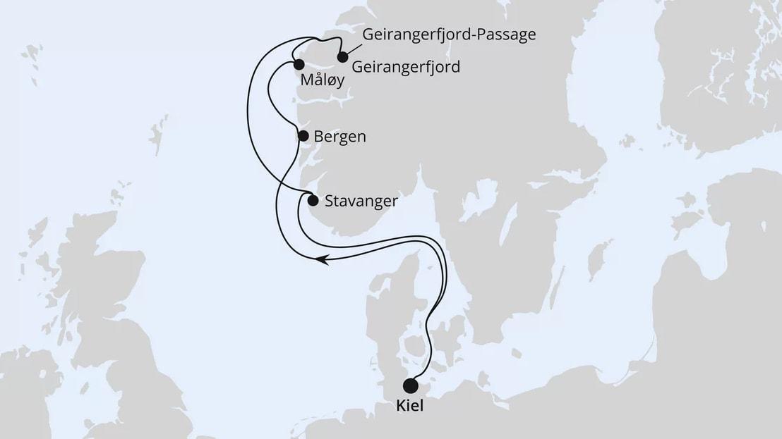 Norwegens Welterbe ab Kiel 1