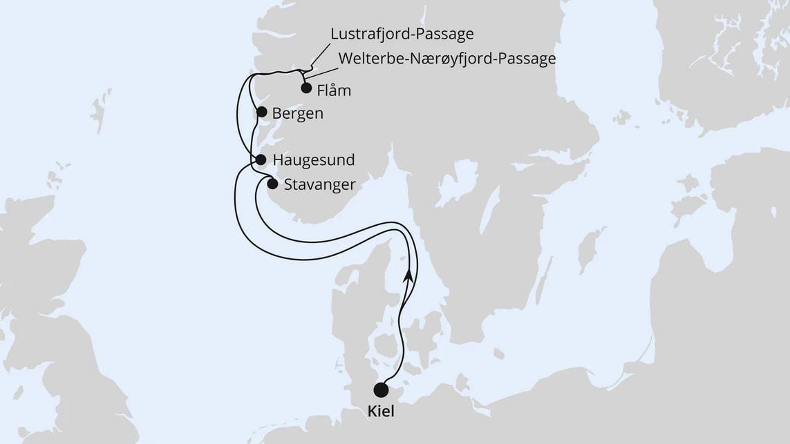 Norwegens Welterbe ab Kiel 1
