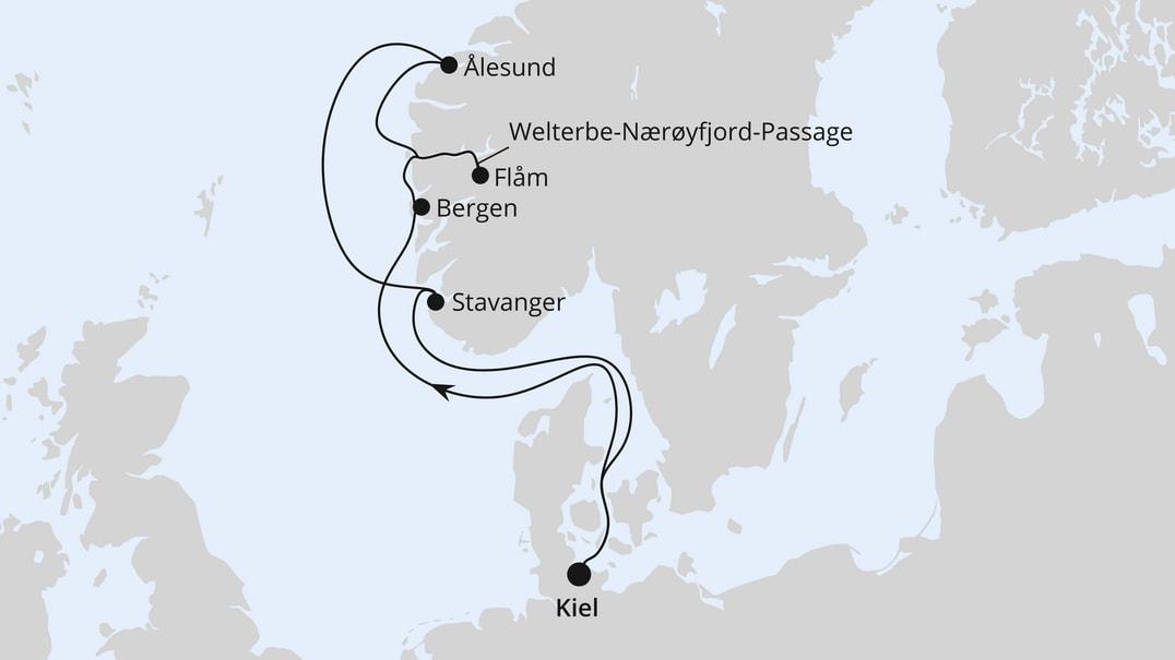 Norwegens Welterbe ab Kiel 1