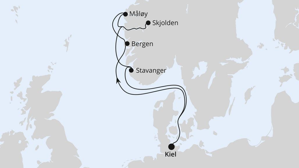 Norwegens Welterbe ab Kiel 1