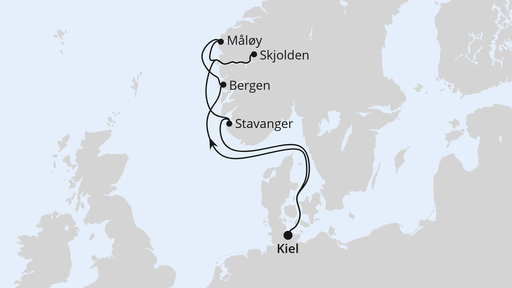 Norwegens Welterbe ab Kiel 1