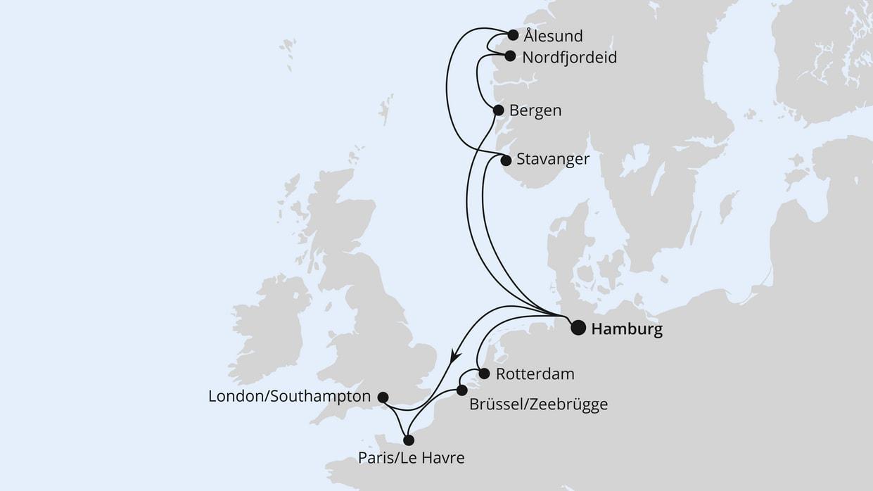 Metropolen & Norwegen ab Hamburg