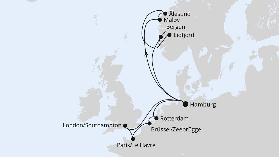 Metropolen & Norwegen ab Hamburg