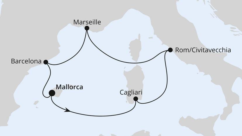Mediterrane Schätze mit Sardinien ab Mallorca