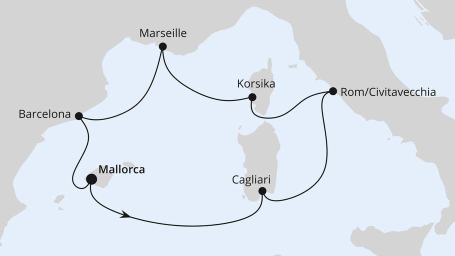 Mediterrane Schätze mit Sardinien ab Mallorca