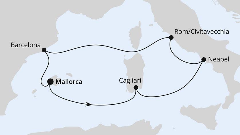 Mediterrane Schätze mit Sardinien ab Mallorca