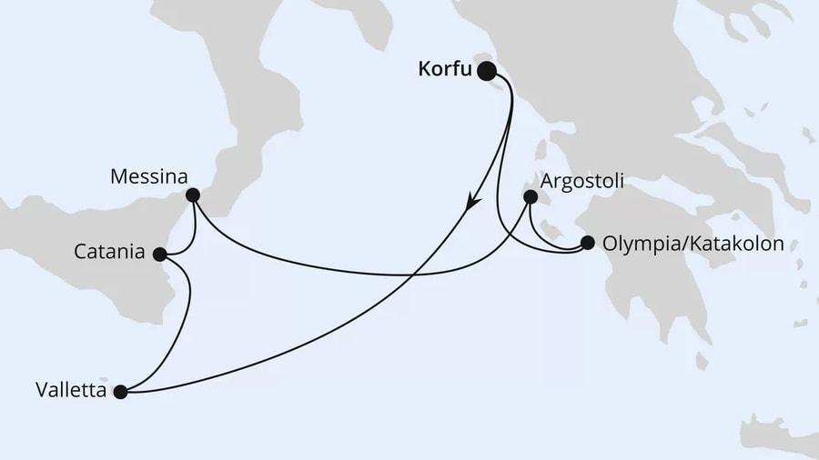 Mittelmeerinseln ab Korfu