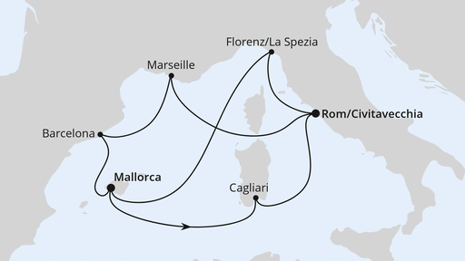 Spanien, Frankreich & Italien ab Mallorca 2