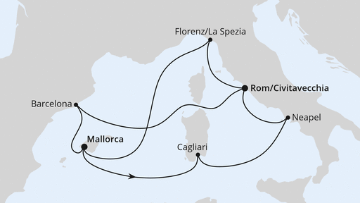 Spanien, Frankreich & Italien ab Mallorca 2
