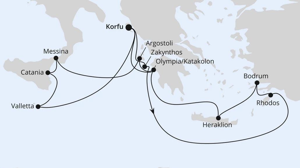 Griechenland & Mittelmeerinseln ab Korfu 2