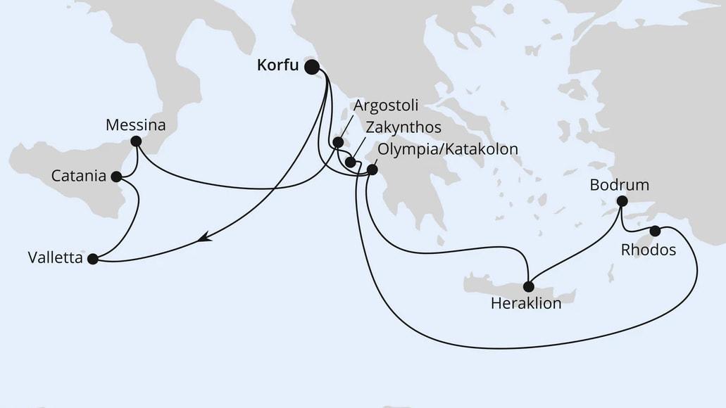 Griechenland & Mittelmeerinseln ab Korfu 2