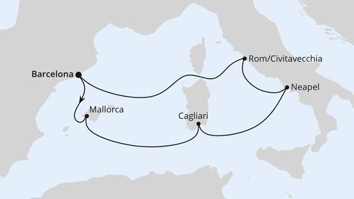 Mediterrane Schätze mit Sardinien ab Barcelona