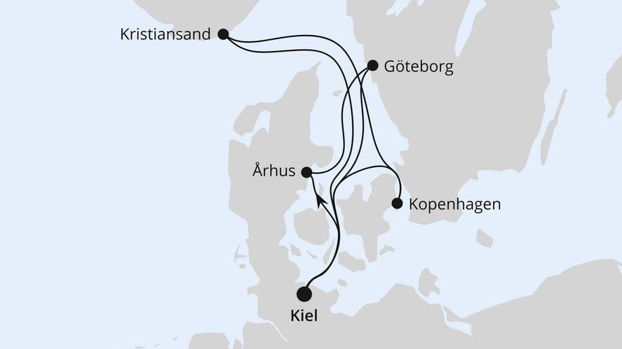 Skandinavien ab Kiel