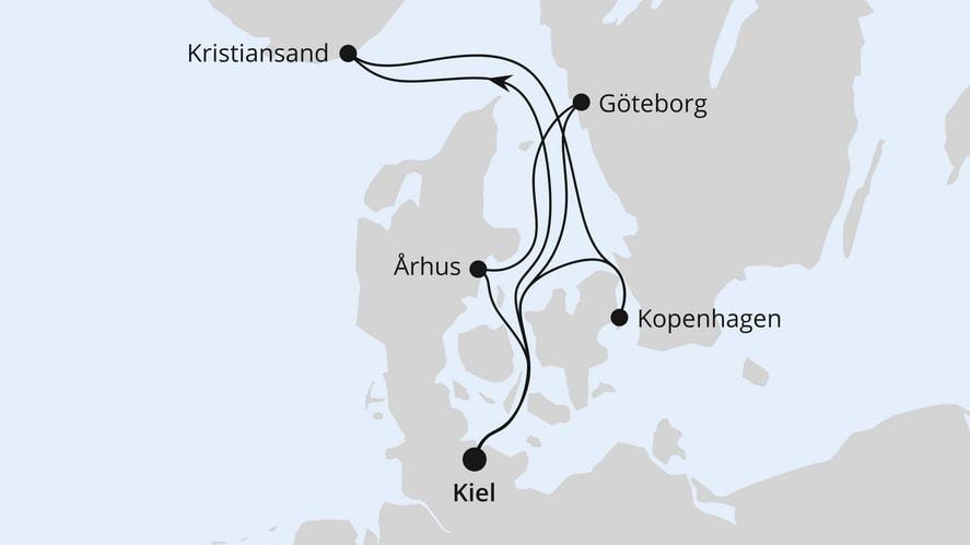 Skandinavien ab Kiel