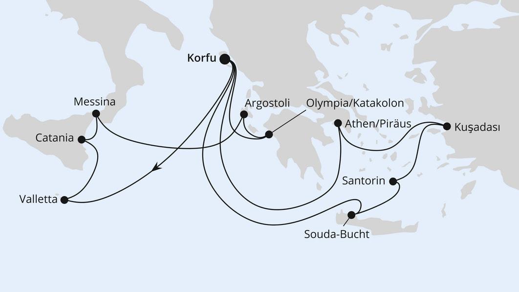 Griechenland & Mittelmeerinseln ab Korfu 1