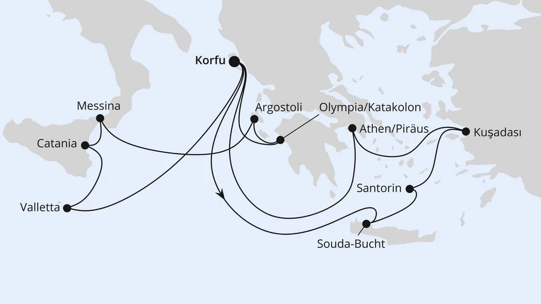 Griechenland & Mittelmeerinseln ab Korfu 1