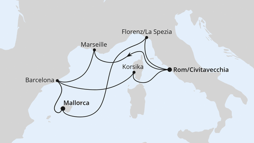 Spanien, Frankreich & Italien ab Civitavecchia