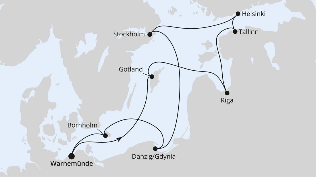 Städte der Ostsee ab Warnemünde 1
