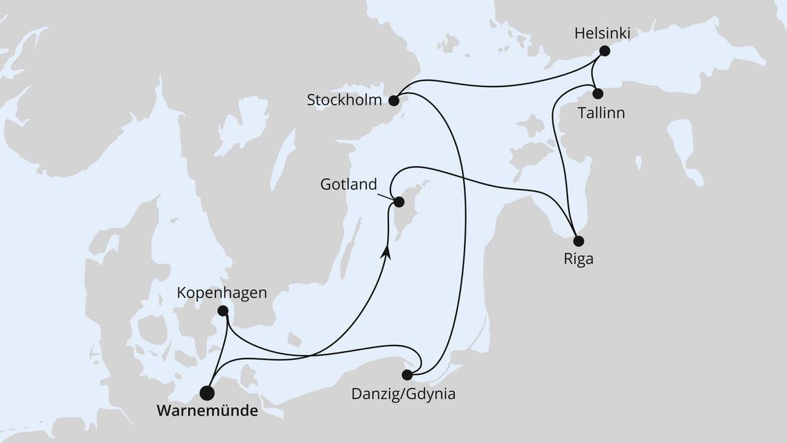 Städte der Ostsee ab Warnemünde 1