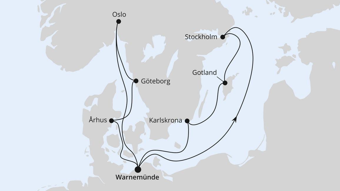 Städte der Ostsee ab Warnemünde 2