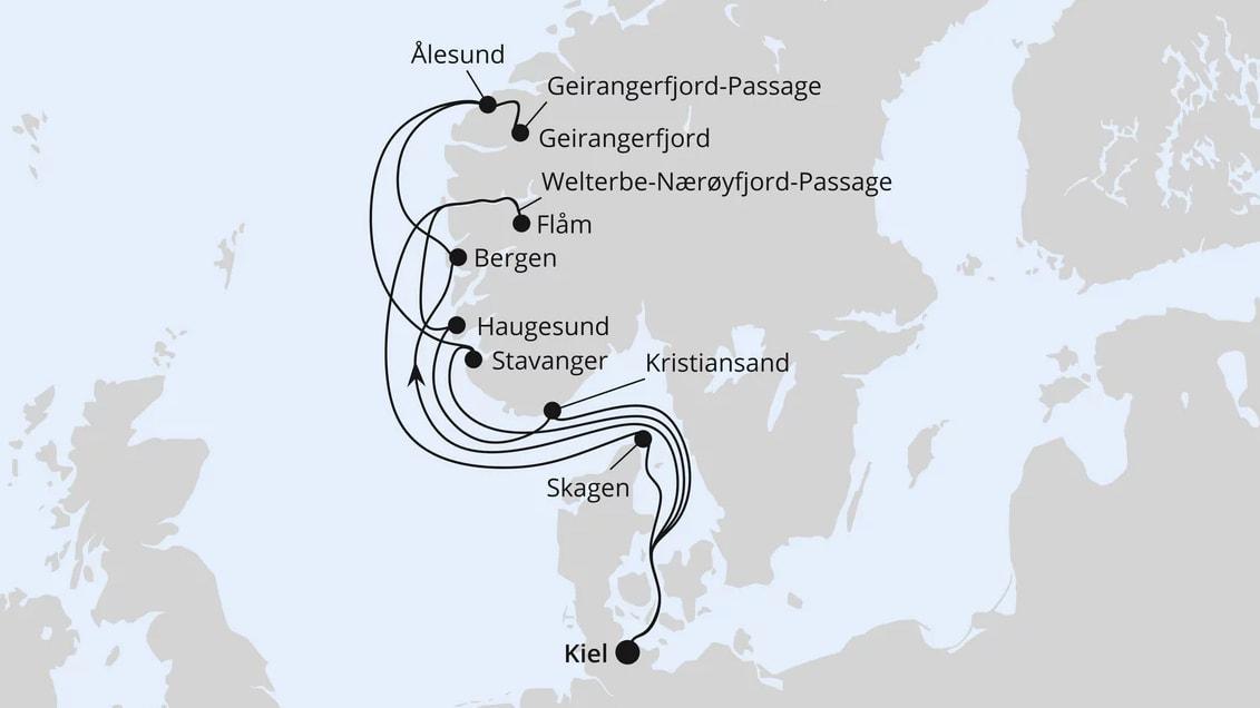 Große Norwegen-Reise ab Kiel