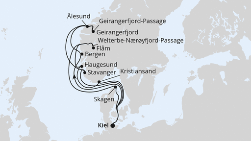 Große Norwegen-Reise ab Kiel