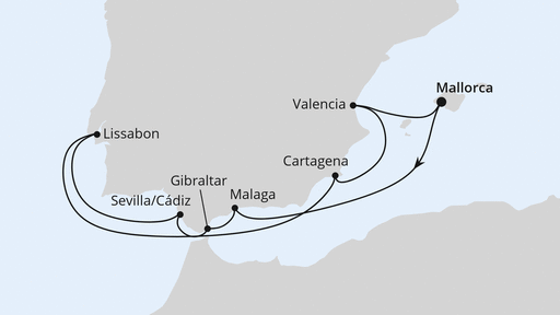 Spanien, Portugal & Gibraltar ab Mallorca