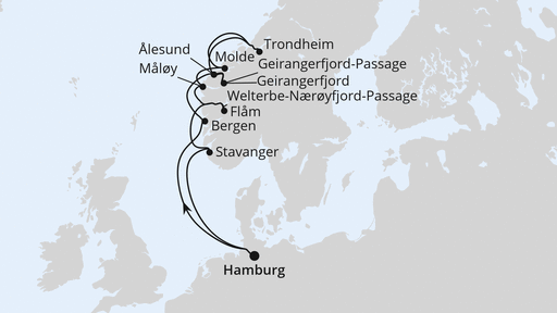 Norwegens Fjord-Weltnaturerbe ab Hamburg 2