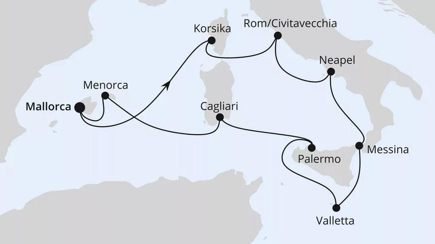 Italien & Mittelmeerinseln ab Mallorca