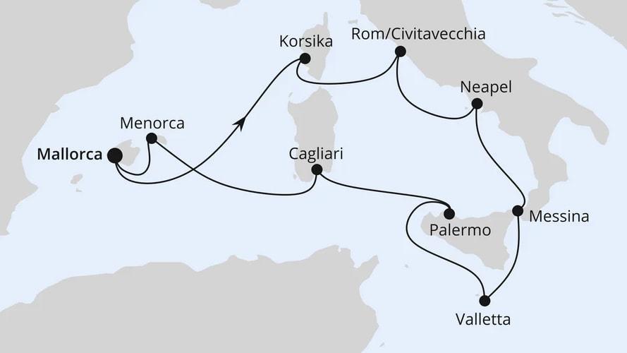 Italien & Mittelmeerinseln ab Mallorca