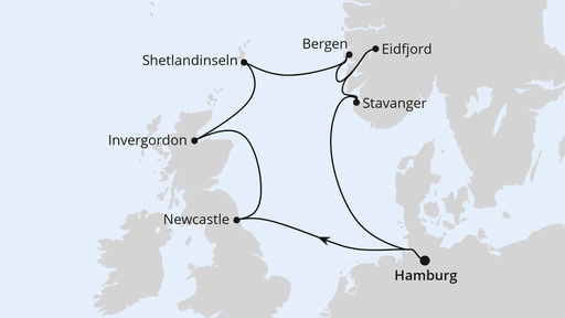 Großbritannien & Norwegen ab Hamburg