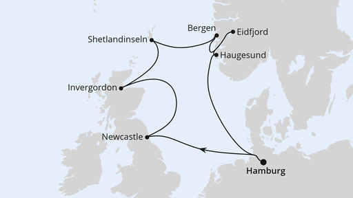 Großbritannien & Norwegen ab Hamburg