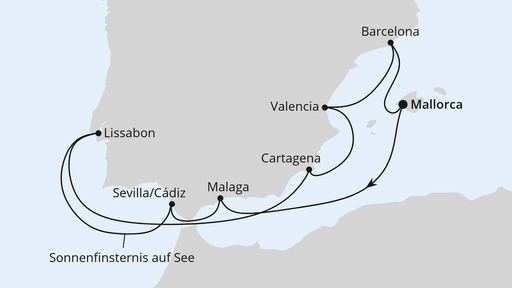Spanien & Portugal mit Sonnenfinsternis