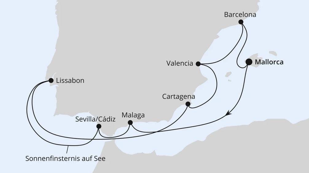 Spanien & Portugal mit Sonnenfinsternis