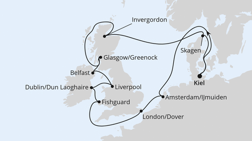 Großbritannien & Irland ab Kiel