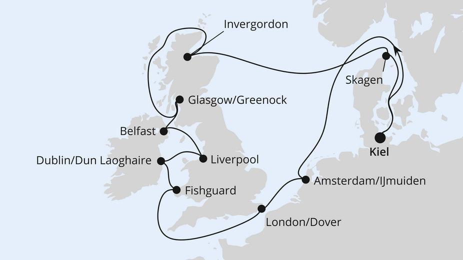 Großbritannien & Irland ab Kiel