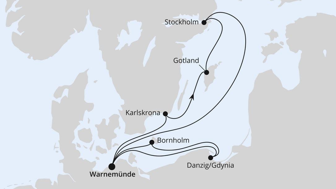 Schweden mit Danzig & Bornholm ab Warnemünde