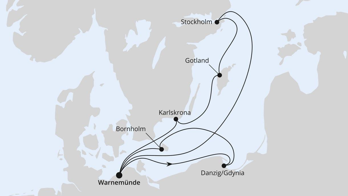 Schweden mit Danzig & Bornholm ab Warnemünde