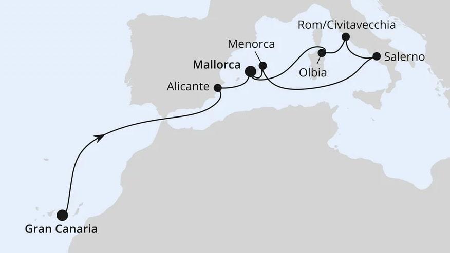 Italien & Balearen ab Gran Canaria