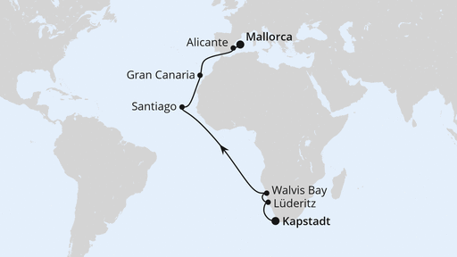 Von Kapstadt über Namibia nach Mallorca