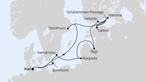 Schärengärten der Ostsee ab Kiel