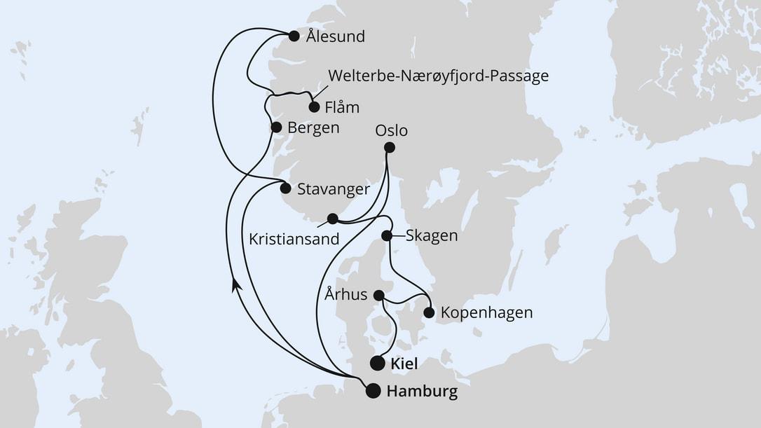 Große Skandinavien-Reise von Hamburg nach Kiel 1