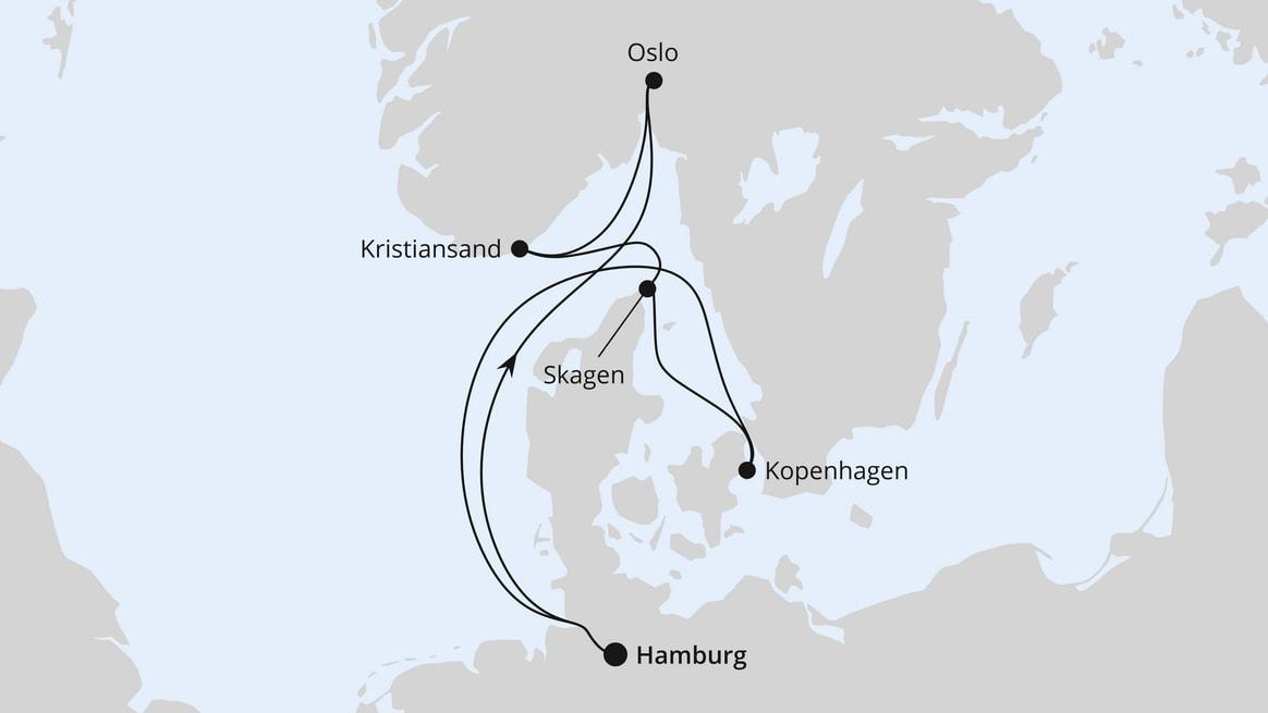 Skandinavische Highlights ab Hamburg