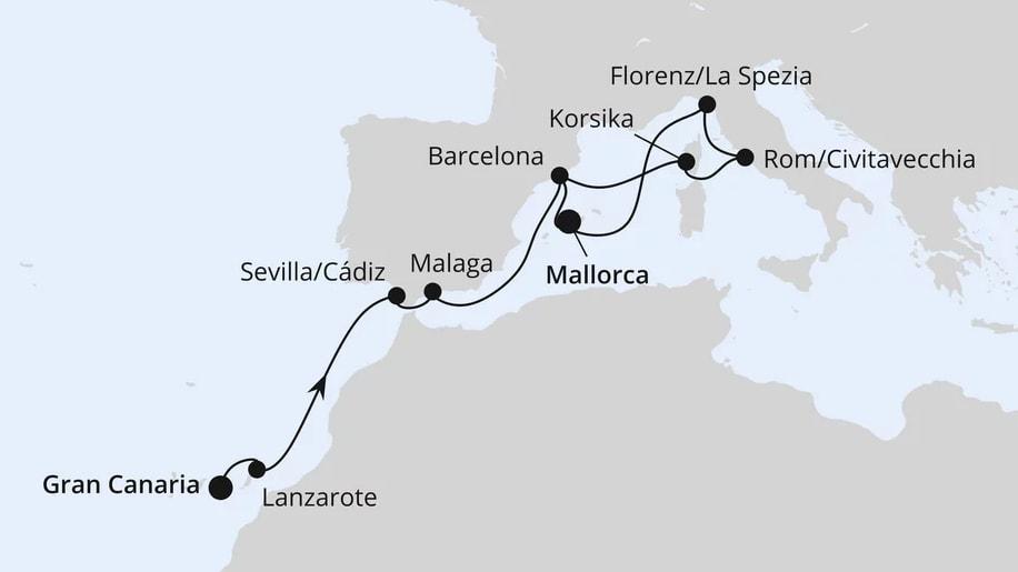 Kanaren & Mittelmeer ab Gran Canaria
