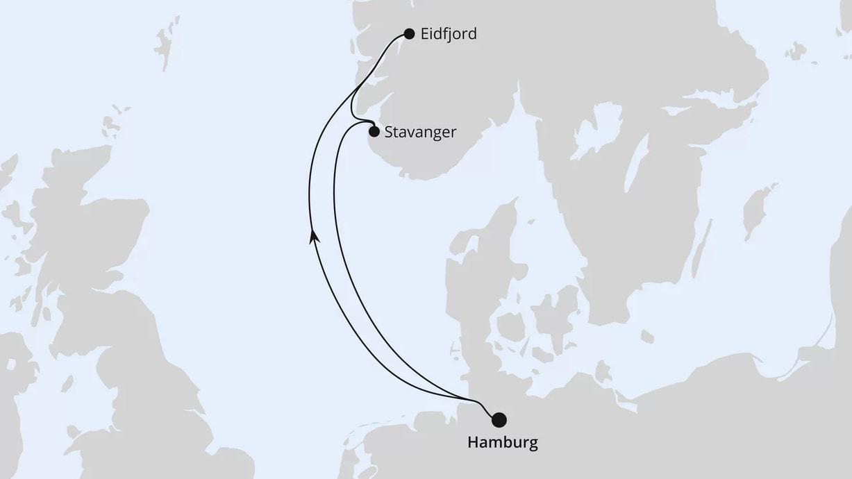 Kurzreise nach Norwegen ab Hamburg