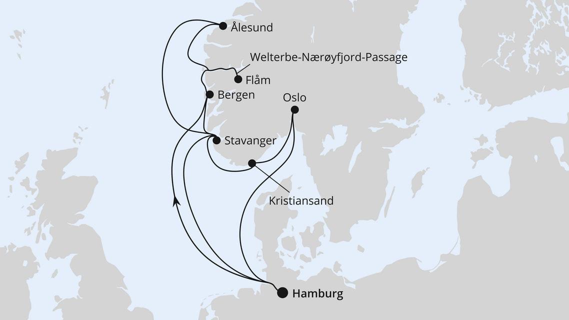 Große Norwegen-Reise ab Hamburg