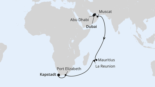 Von Dubai über Mauritius nach Kapstadt 1